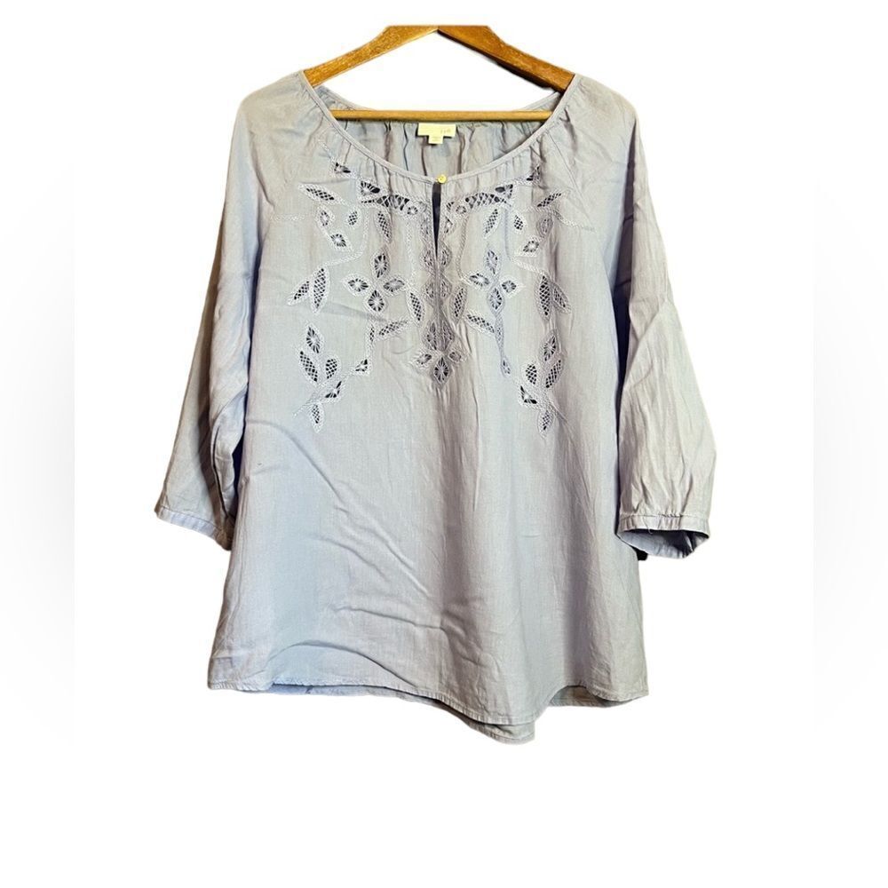 J. Jill light purple linen blend tunic blouse